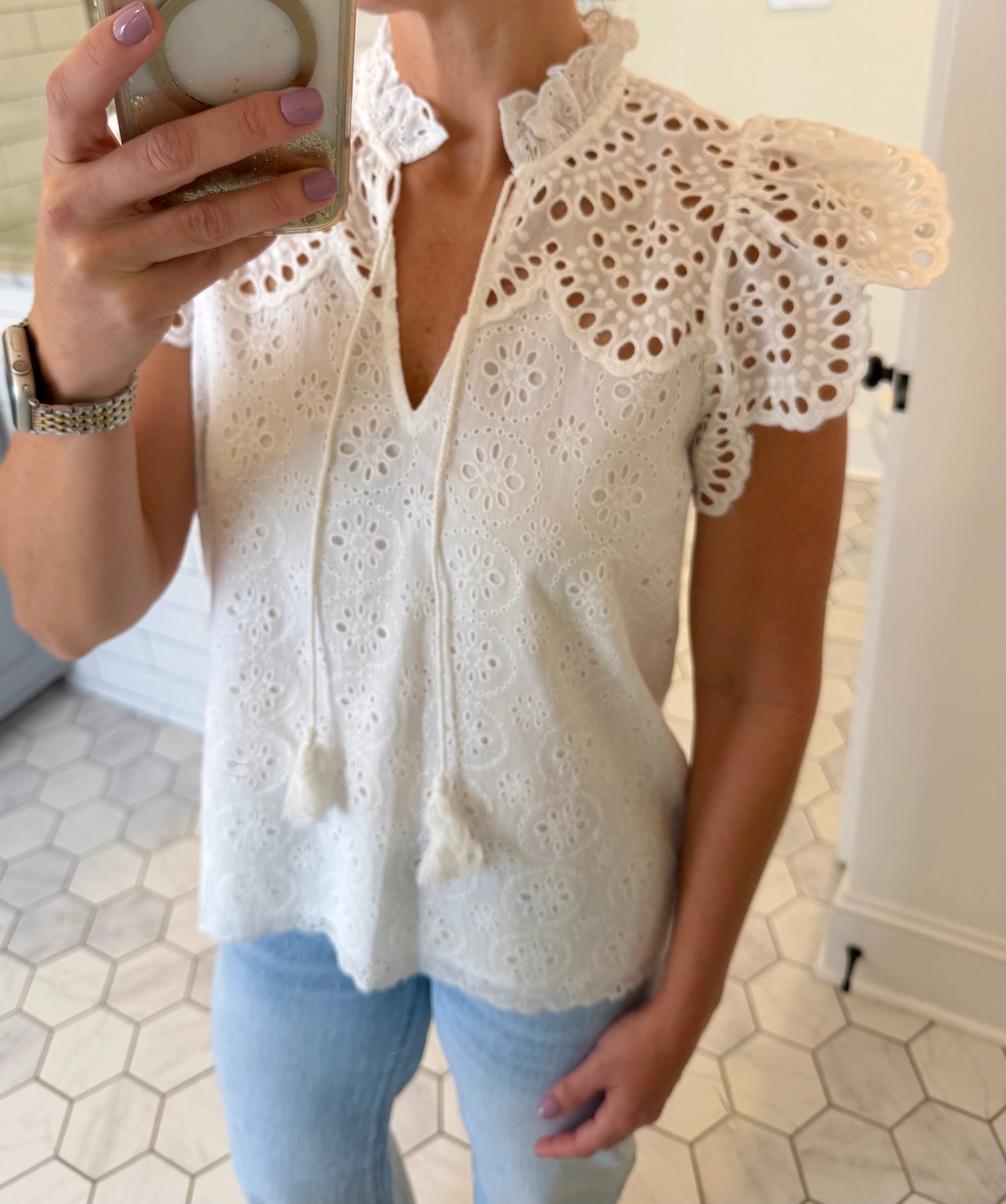 Marley Eyelet Top