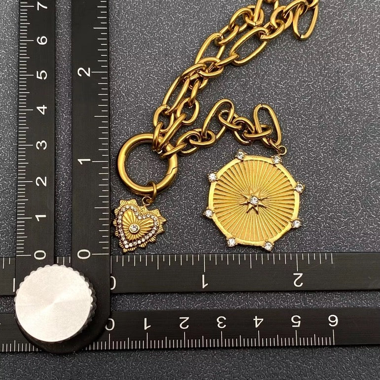 Sun&Heart 18k Plated