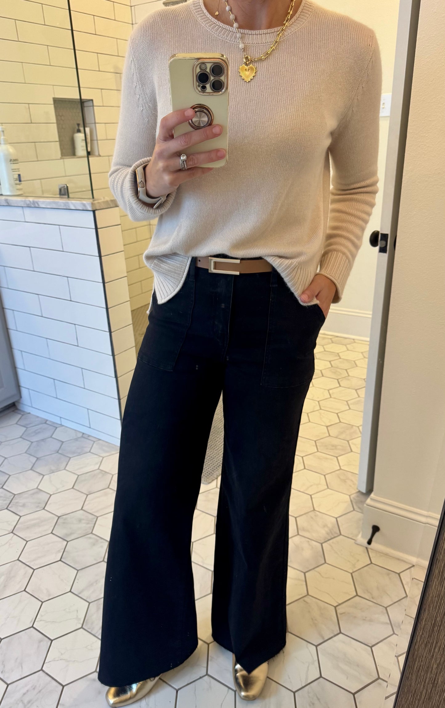 utility wide leg jeans