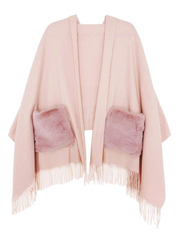 Fur Pocket Shawl