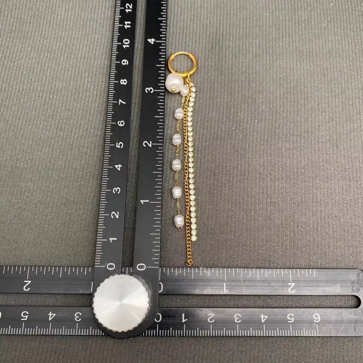 18k Plated Zircon&Pearl