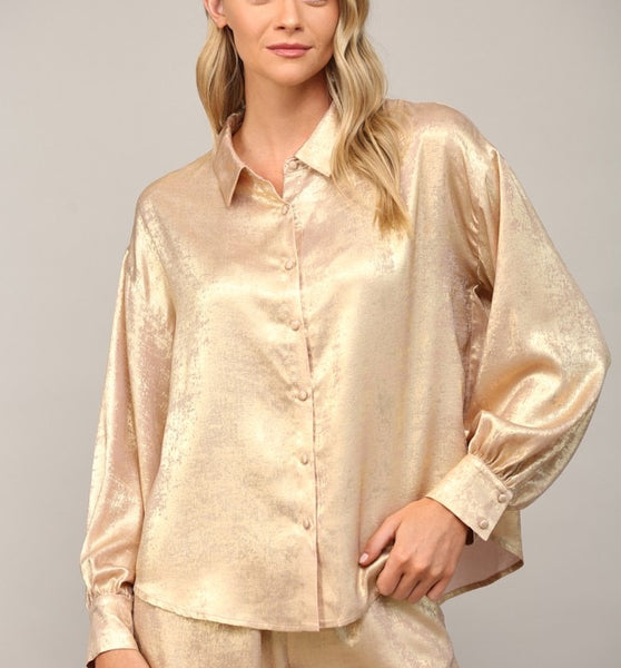 Champagne Button Down Shirt