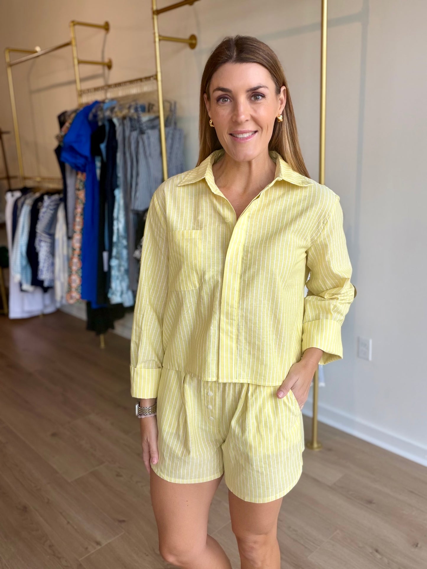 Kyle Crop Button Up