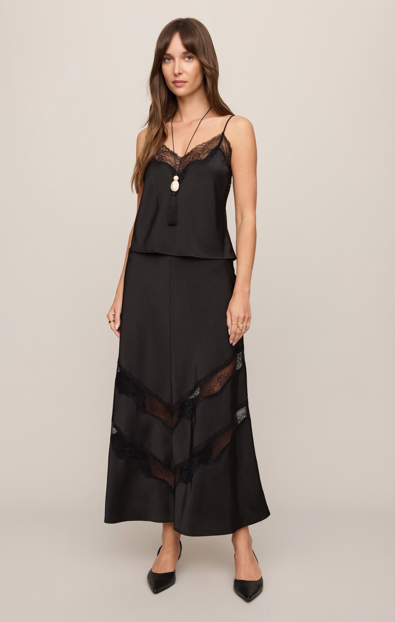 Lace Inset Midi
