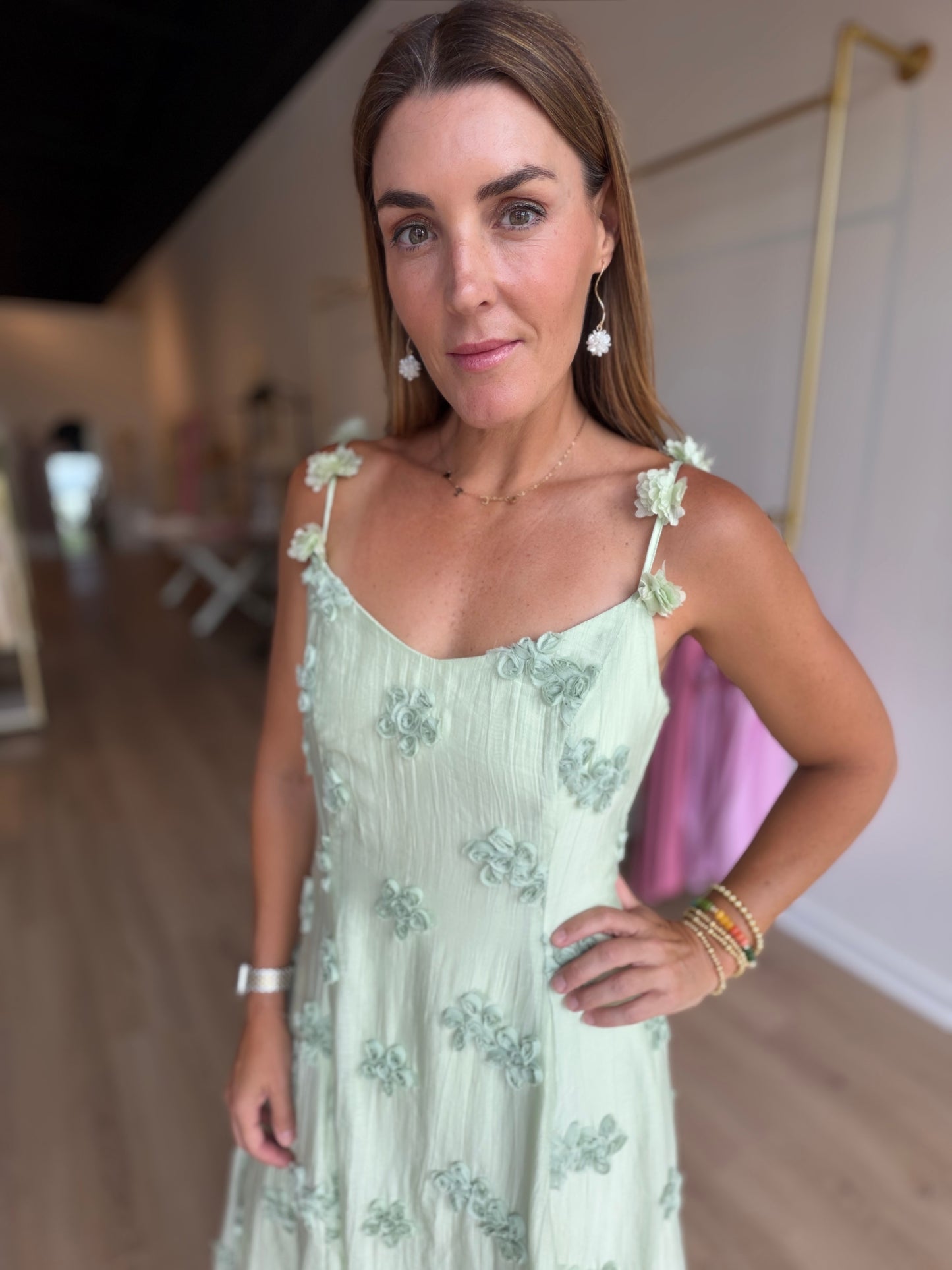 Mint Florals Midi