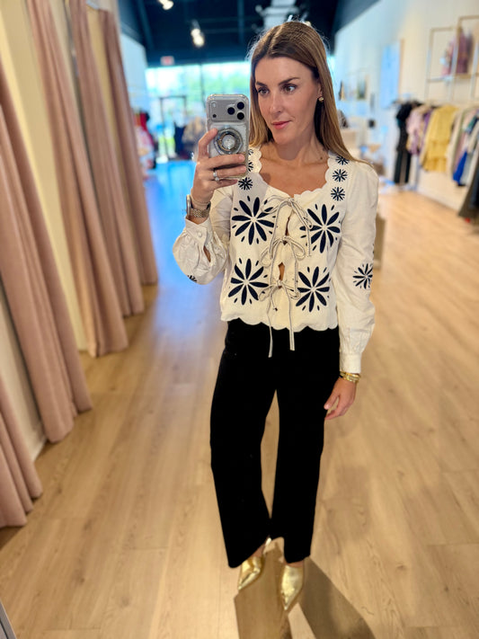 Fall Embroidered Top