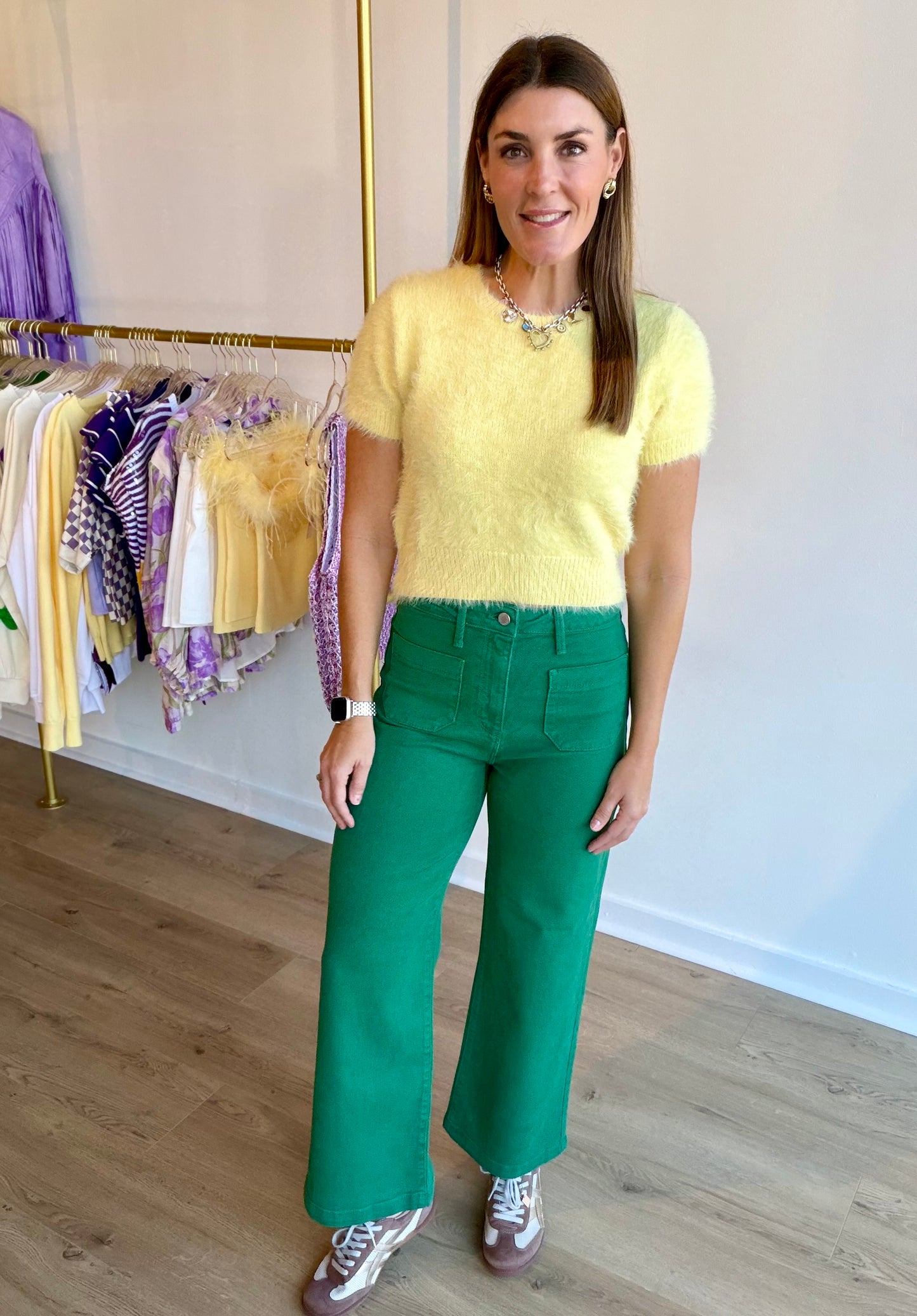 Green Patch Pocket Denim