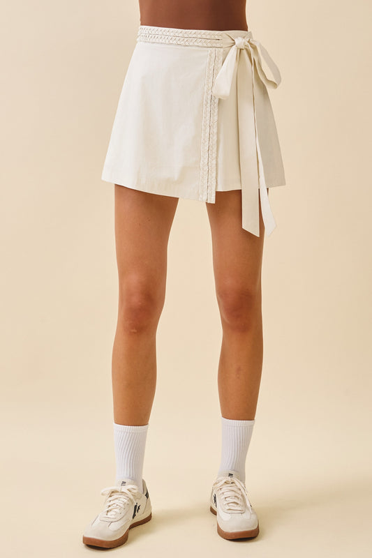 Braided Tie Skort