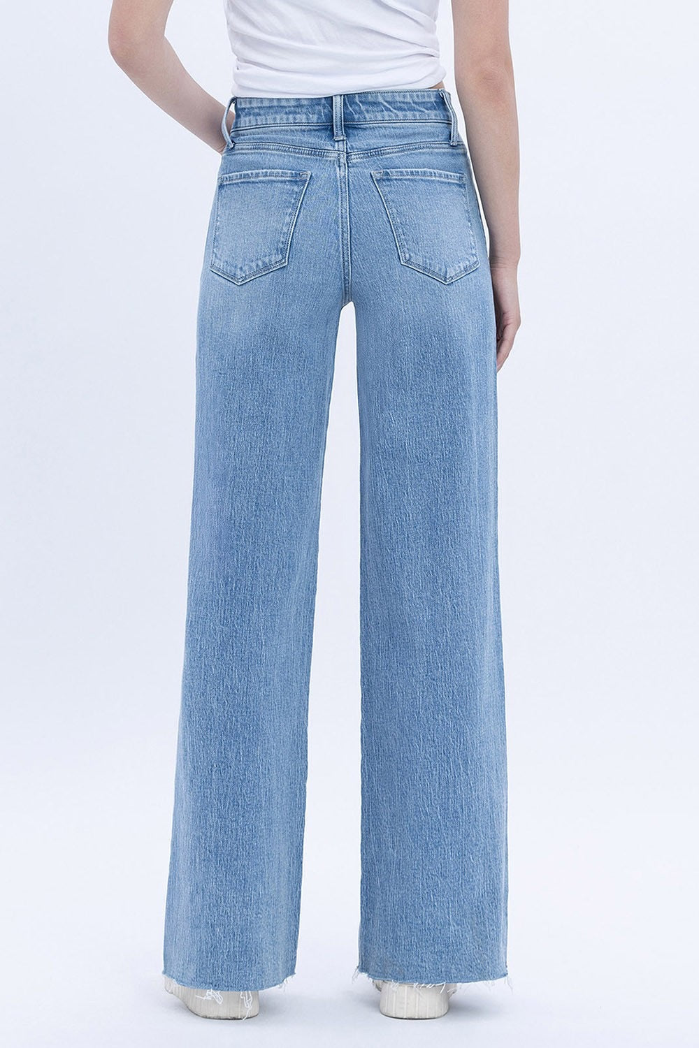 High Rise Cut Denim