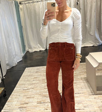 High Rise Cord Flare Jeans