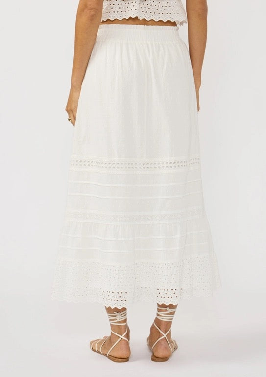 Eyelet Pintuck Skirt