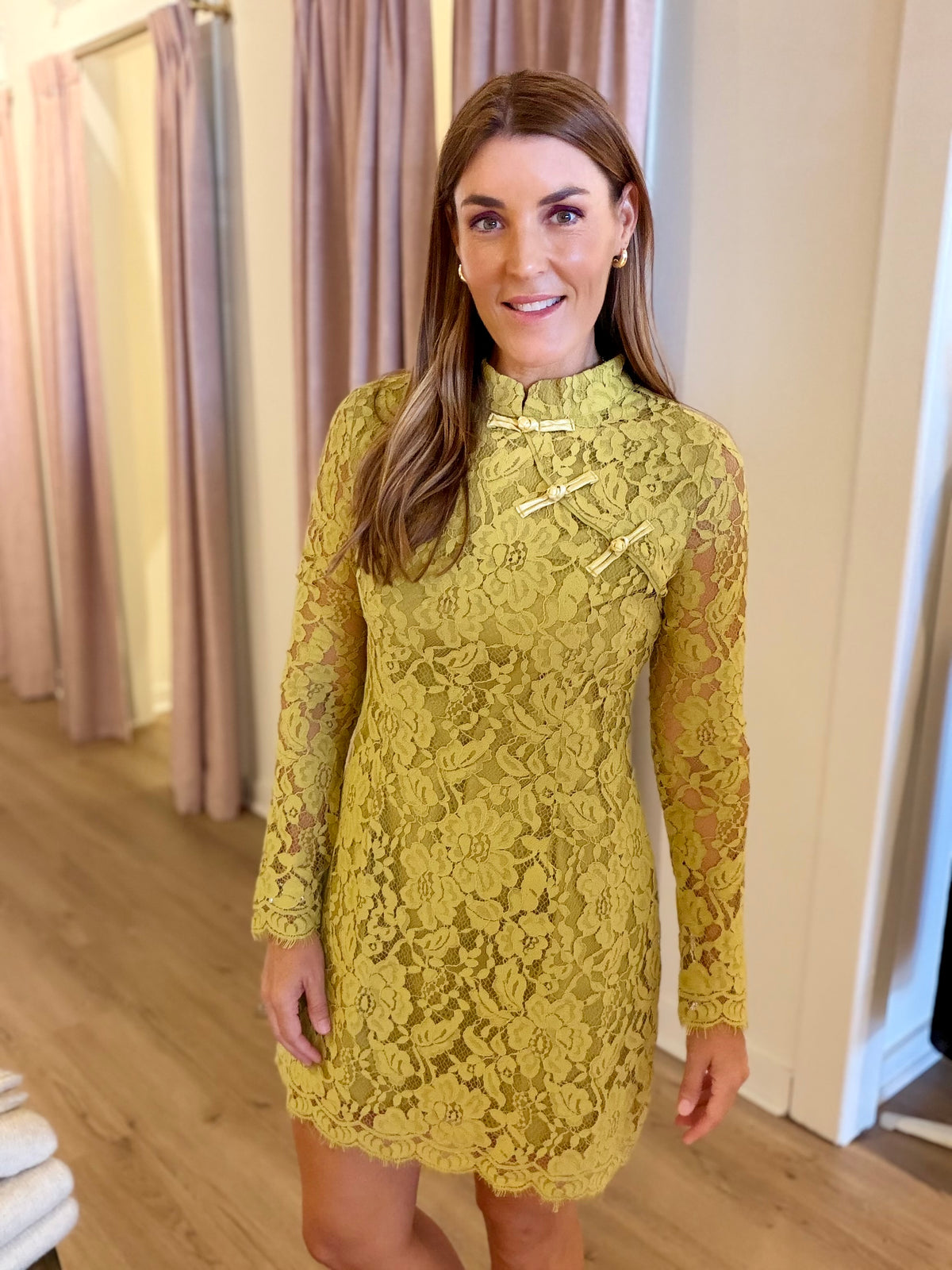 Chartreuse Lace Mini