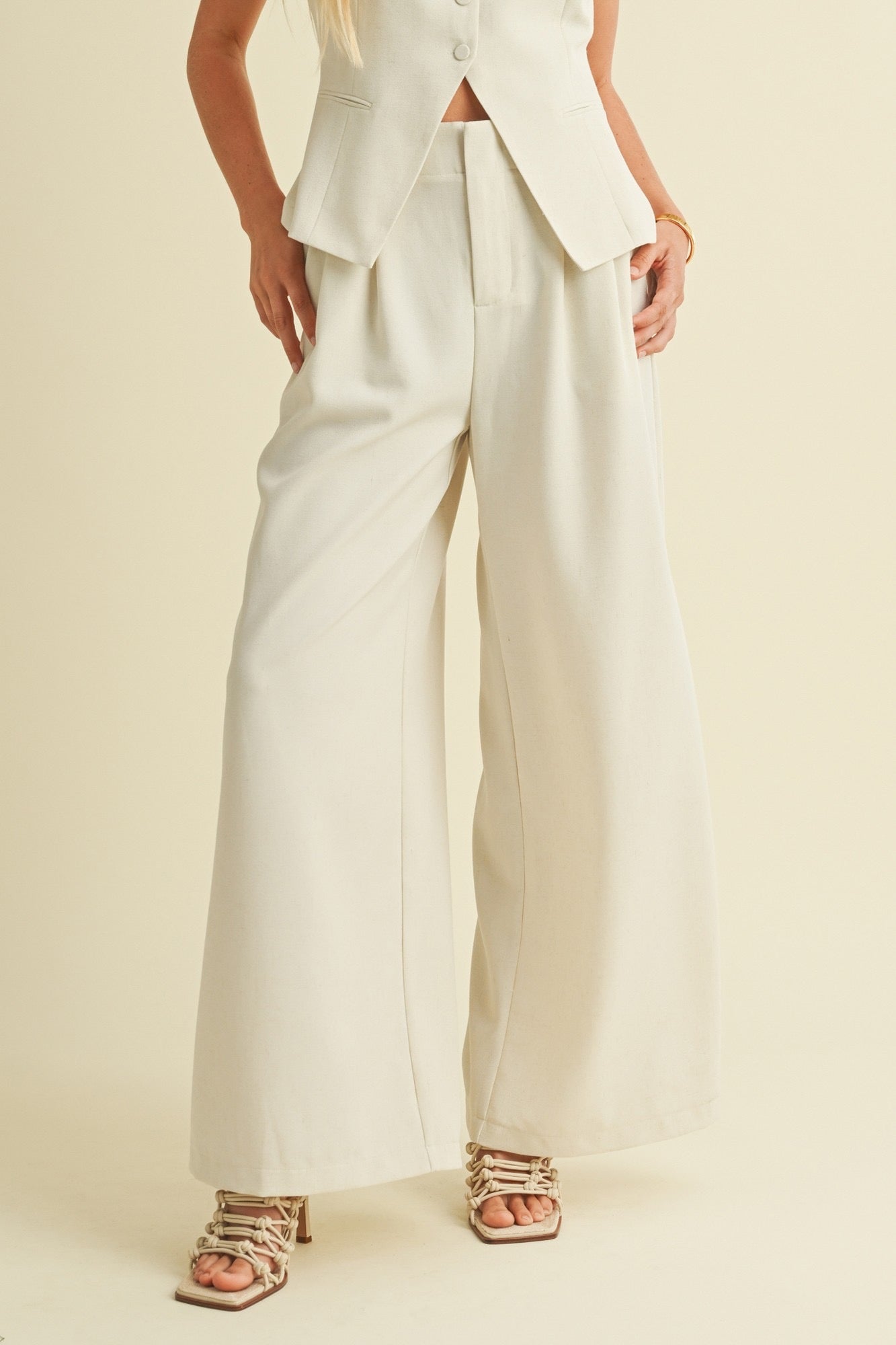 Pintuck Wide Pant