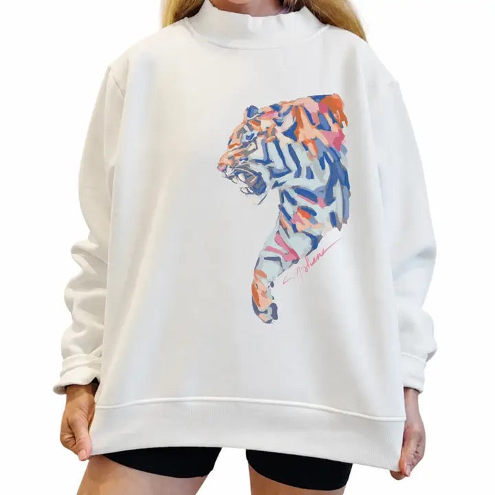 Tiger Roar Mock Neck
