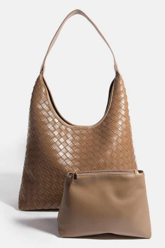 Woven Leather Tote Bag