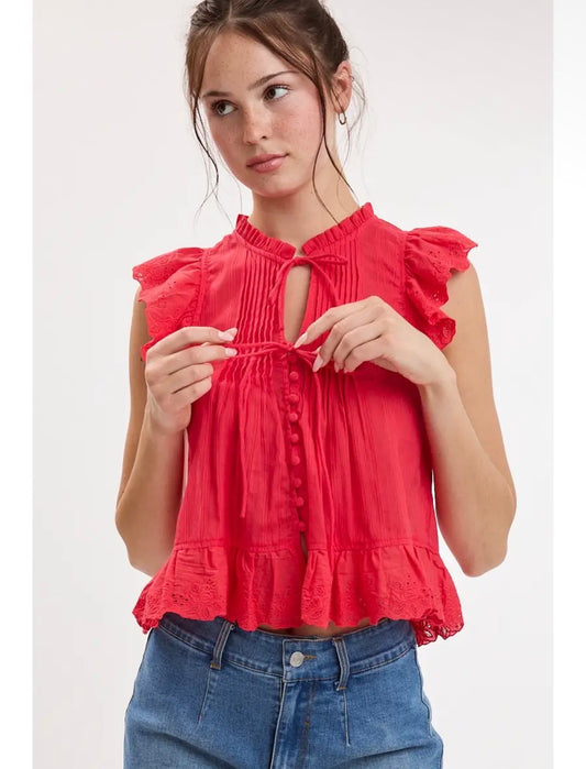 Ruffle Lace Top