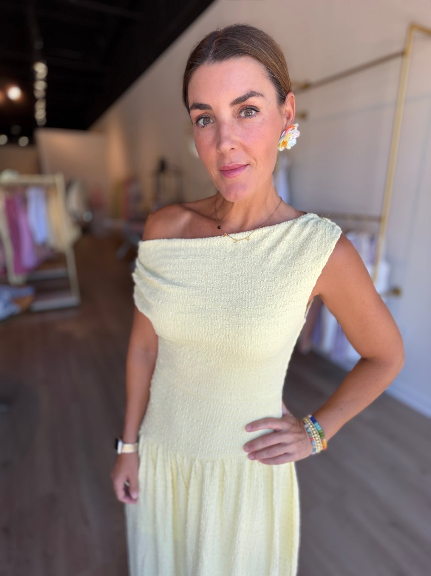 Butter Off Shoulder Maxi