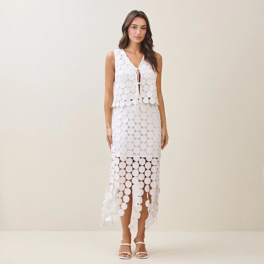 Crochet Cuts Midi Skirt