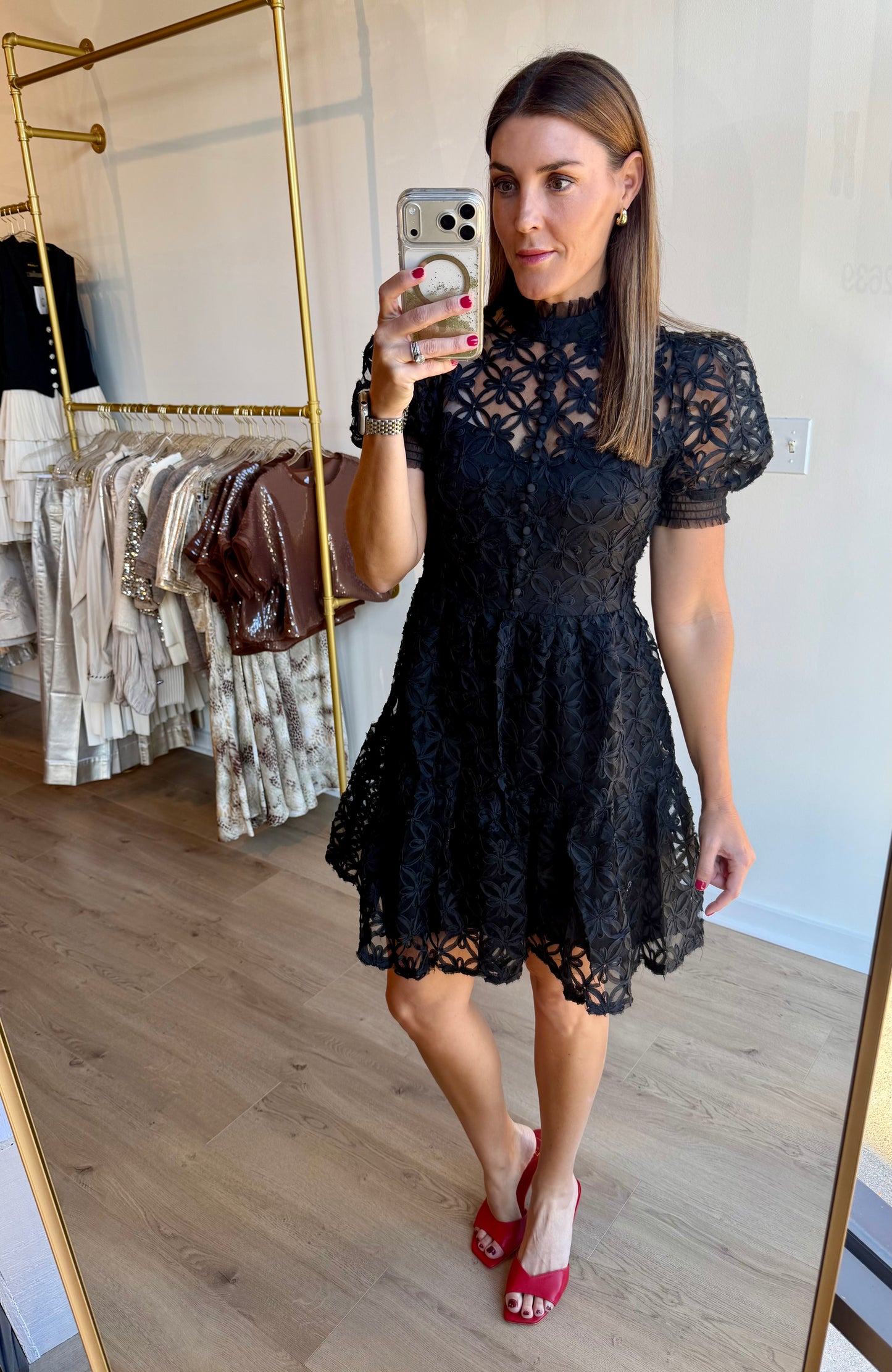 Organza Button Dress