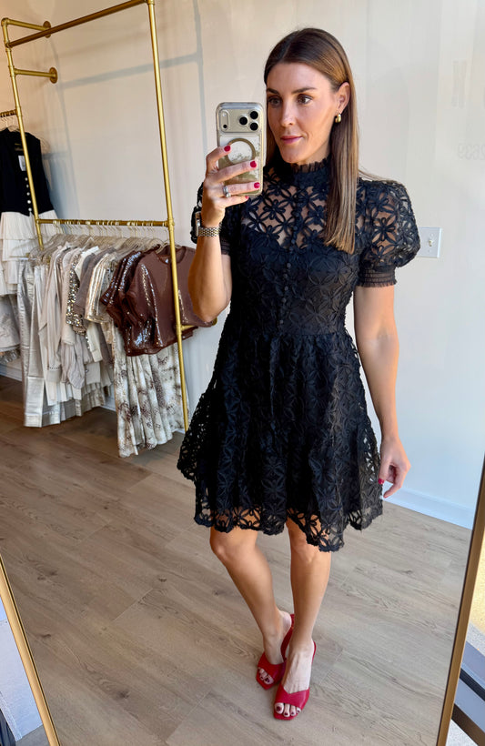 Organza Button Dress