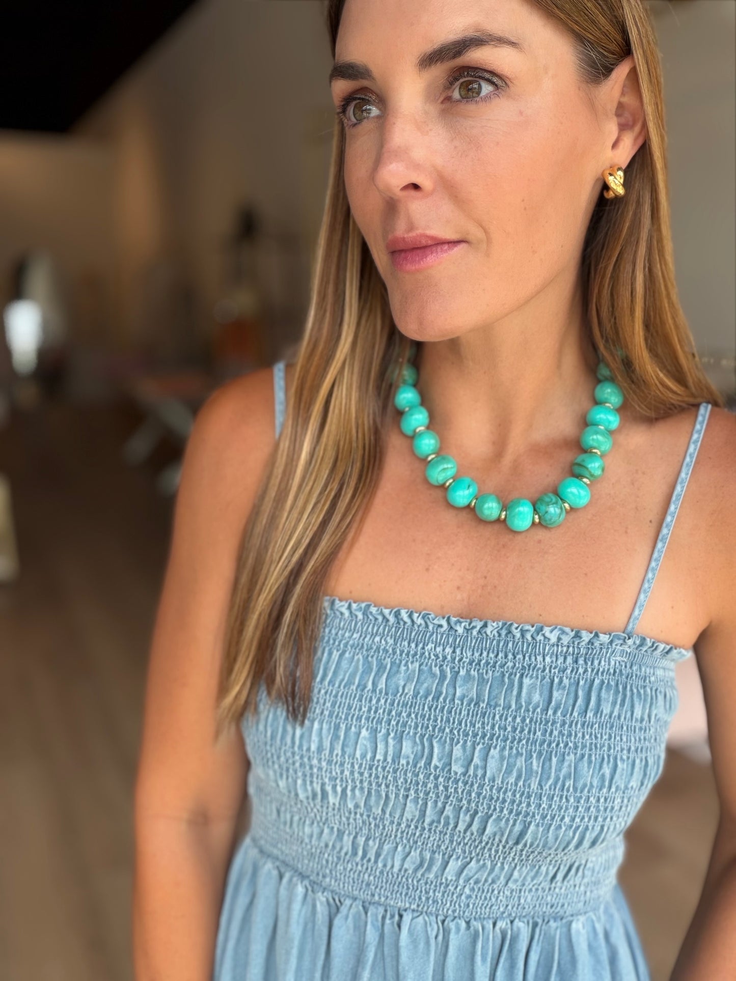 Tencel Smocked Midi