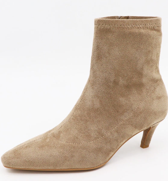 Oat Suede Kitten Booties