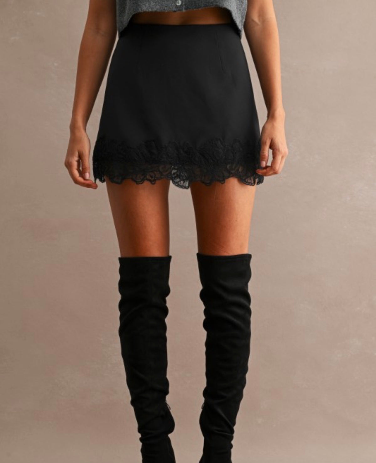 Lace Trim Skort