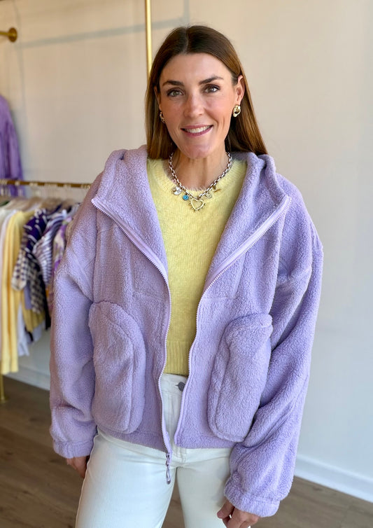 Lavender Shaggy Sherpa