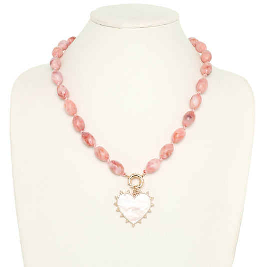 Pink Heart Necklace