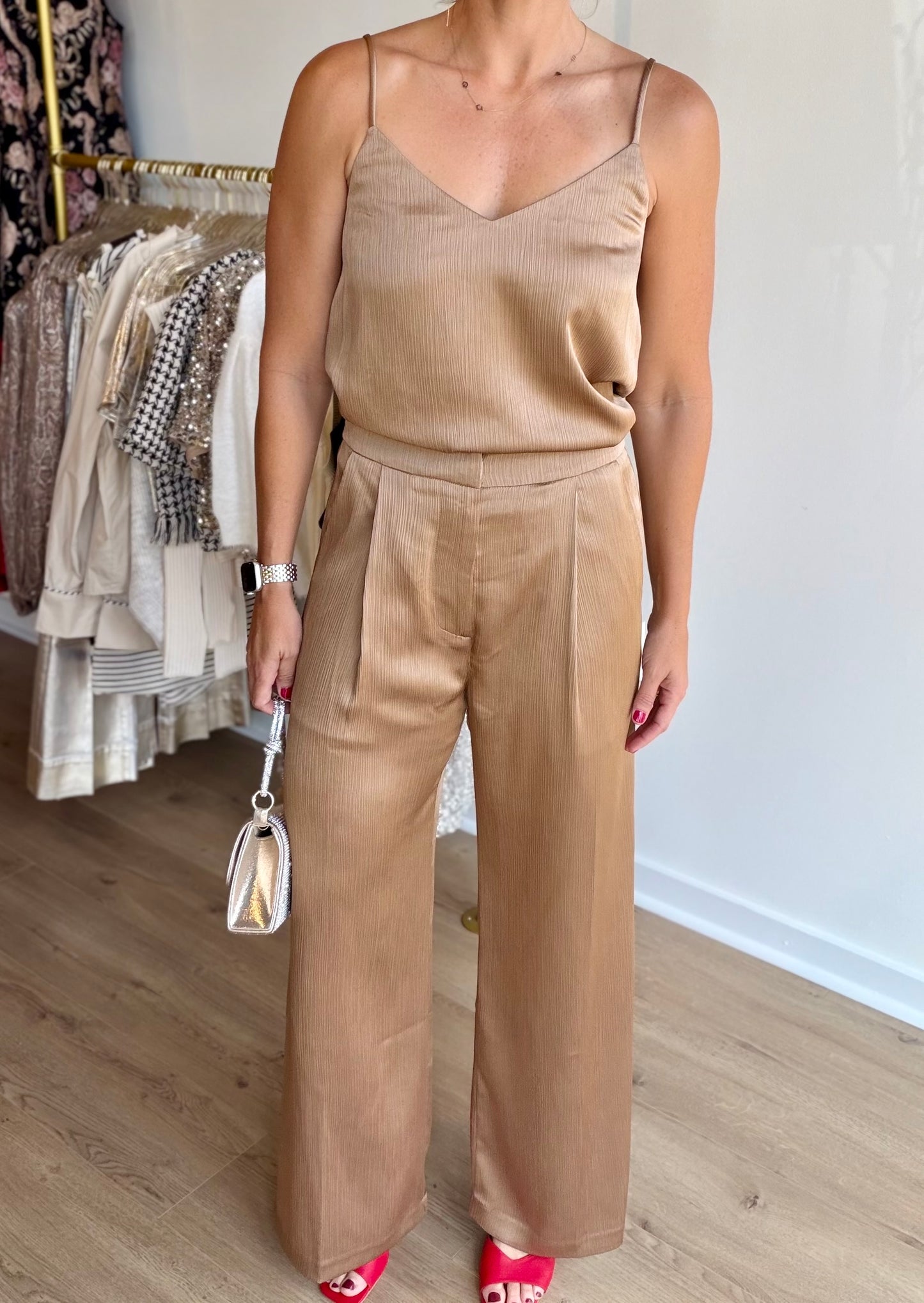 Robbie Texture Satin Pant