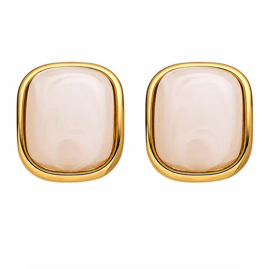 Opal Moon Earring