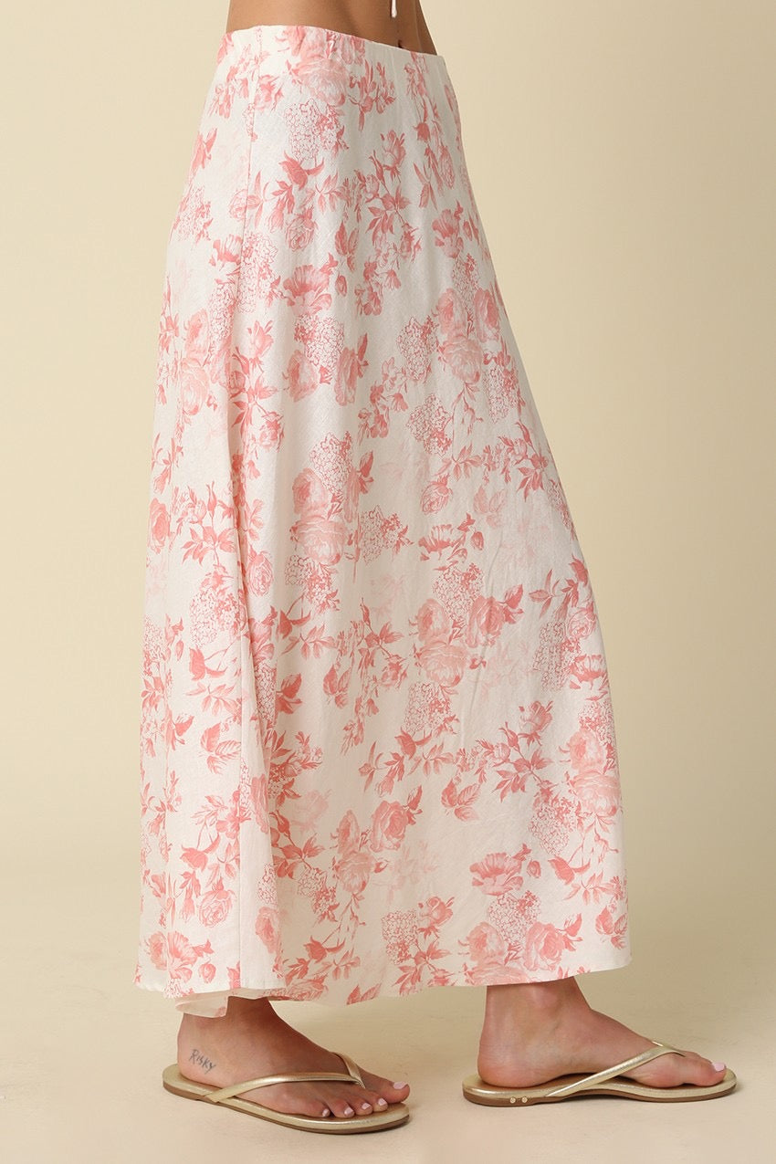 Coral Florals Midi