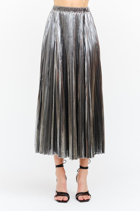 Metal Pleats Midi