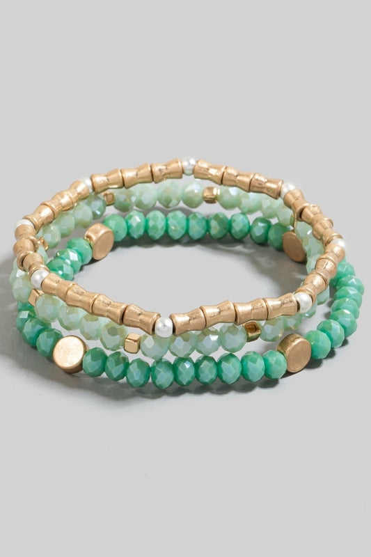 Sea Blue Beaded Bracelet