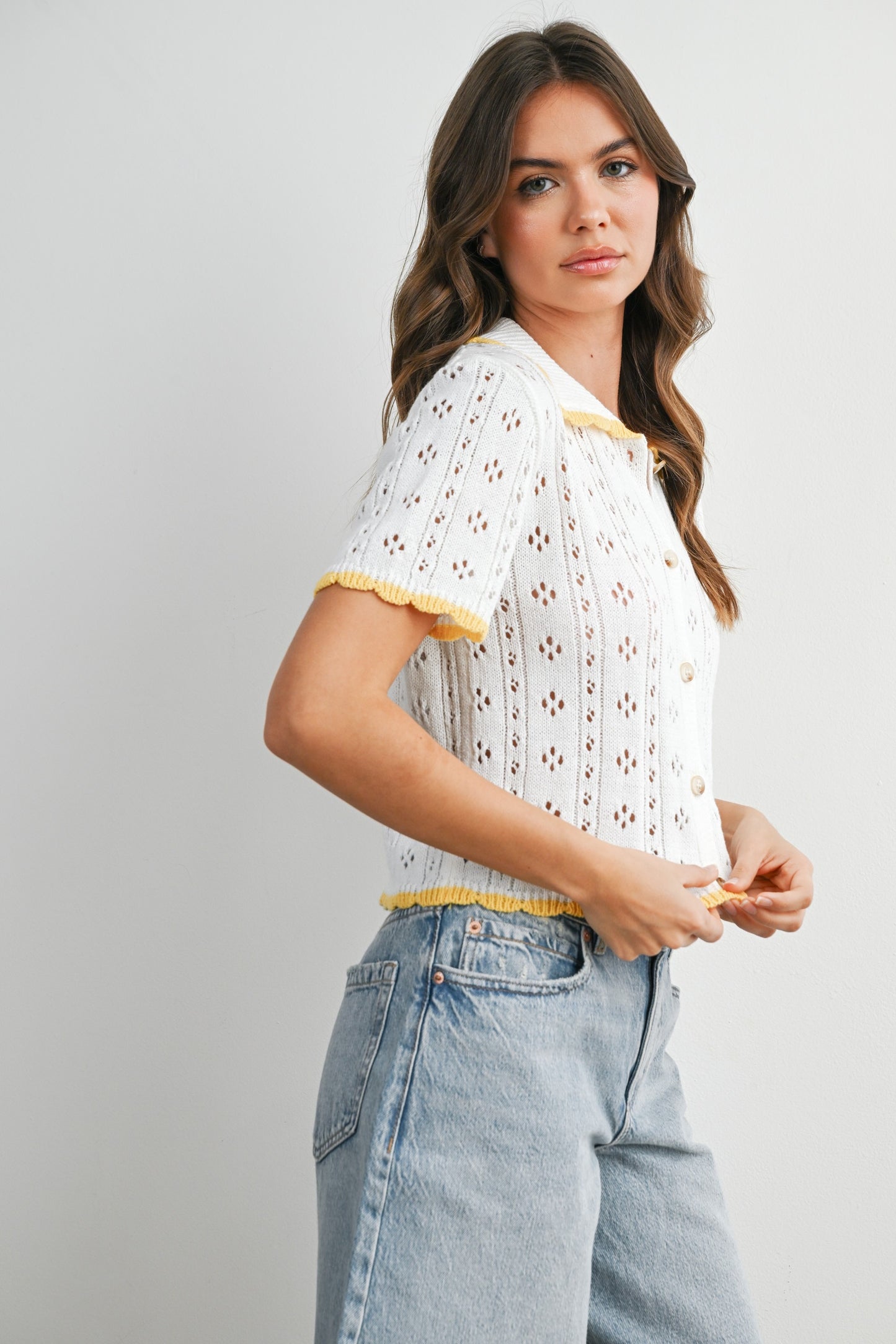 Ponder Pointelle Top