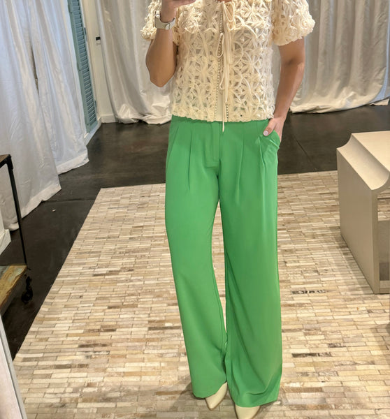 Green Wide Leg Pant