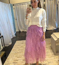 party gras tiered skirt