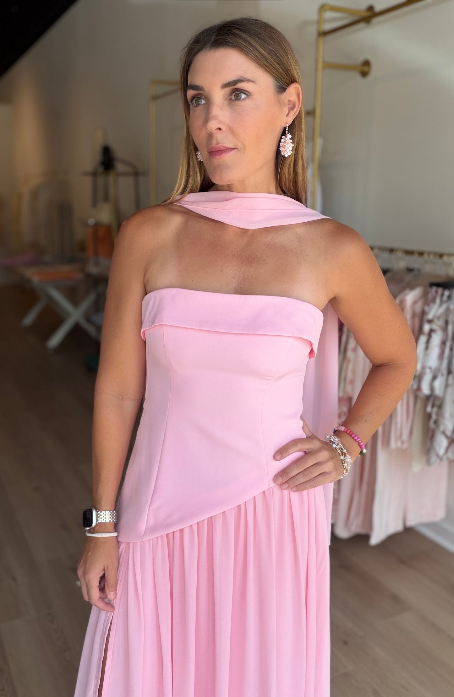 Romantic Strapless Midi