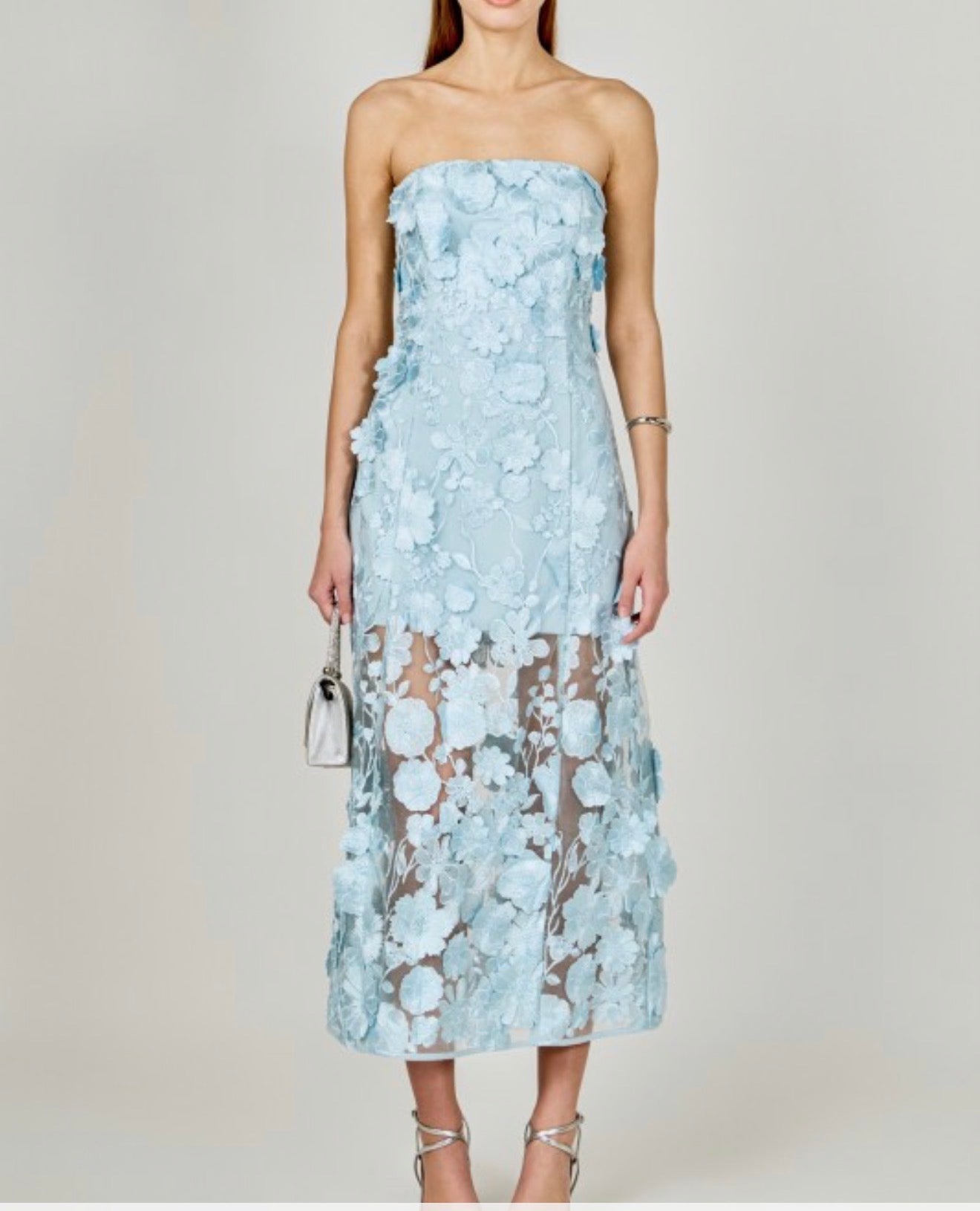 Floral Embroidered Midi Dress