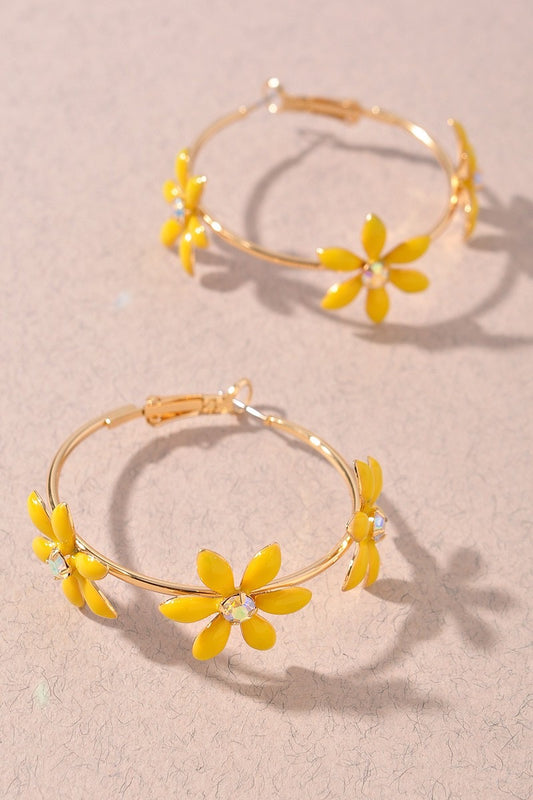 Flower Metal Hoop