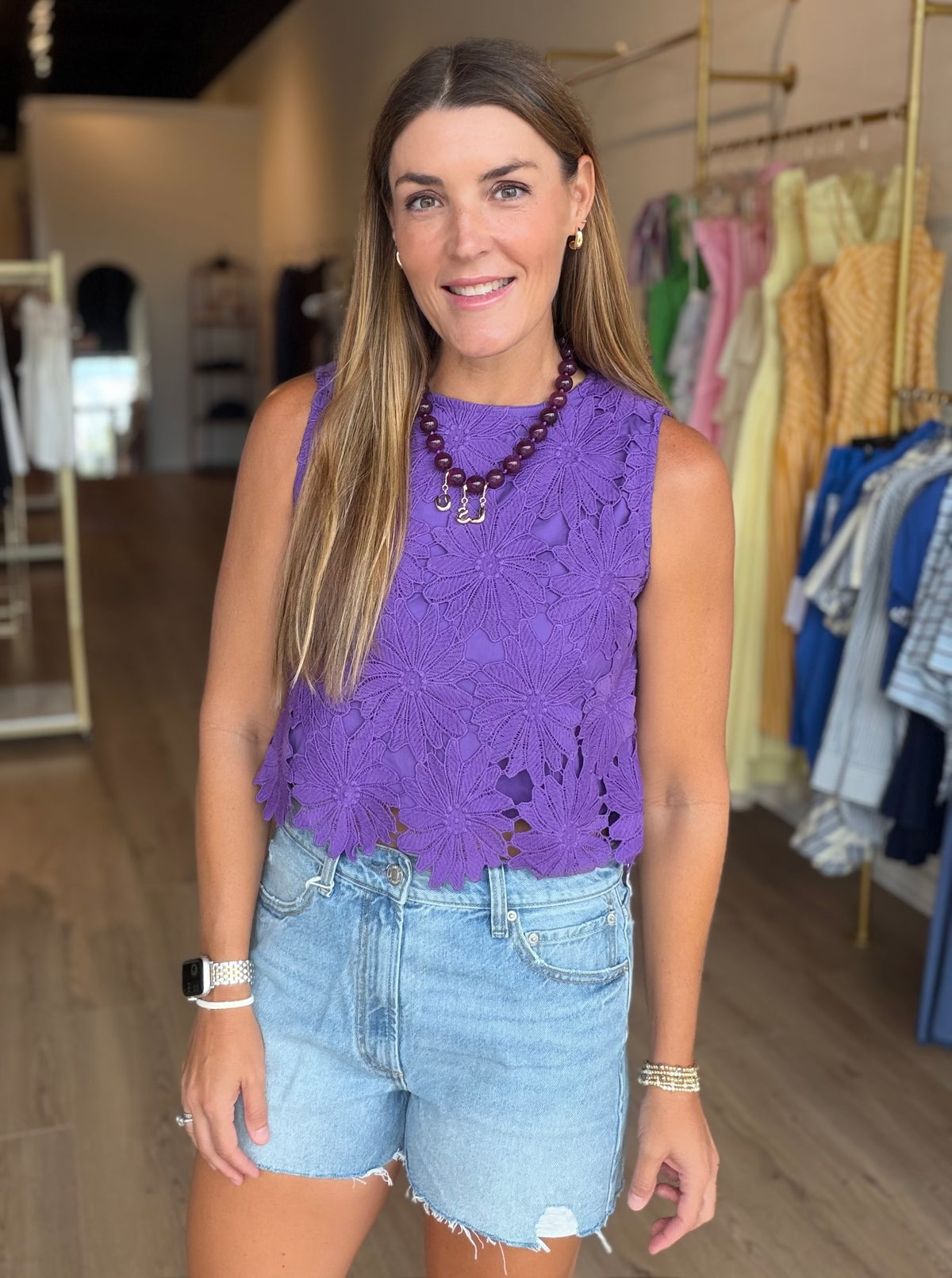 Lacey Purple Top