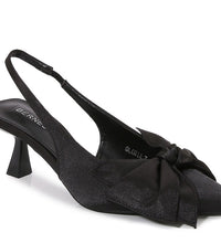 Satin Bow Pump