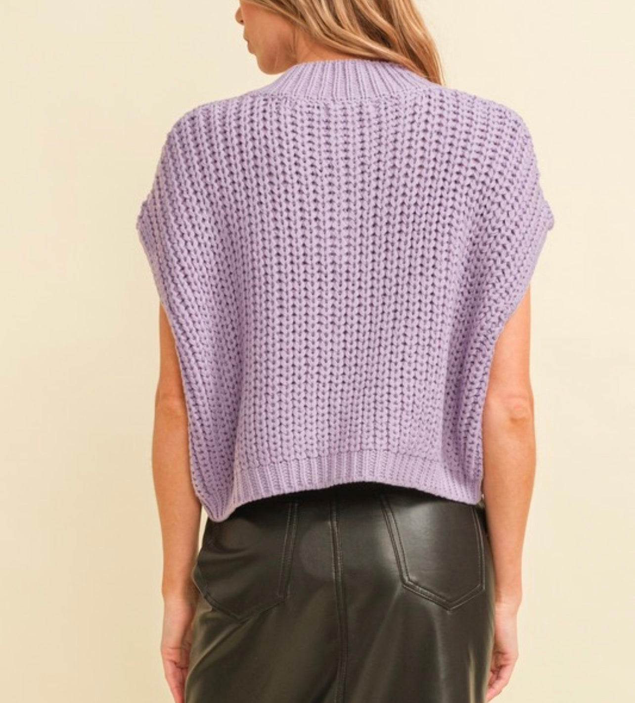 Lavender Knitted Sweater Vest