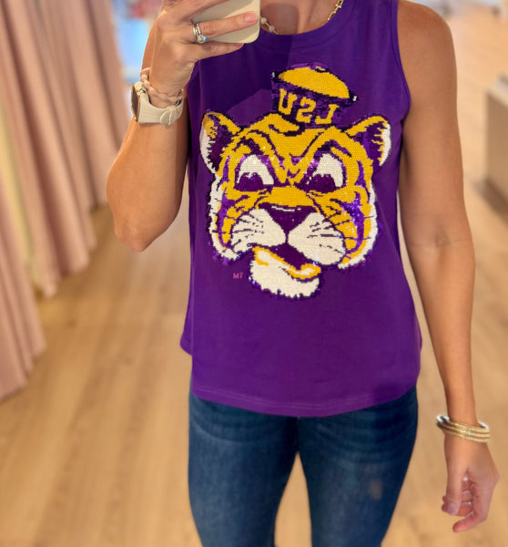 TIGER Sequin Tank