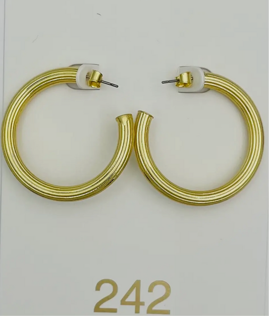 Lateral Line Hoop Earring