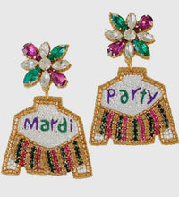 mardi party jacket earrings