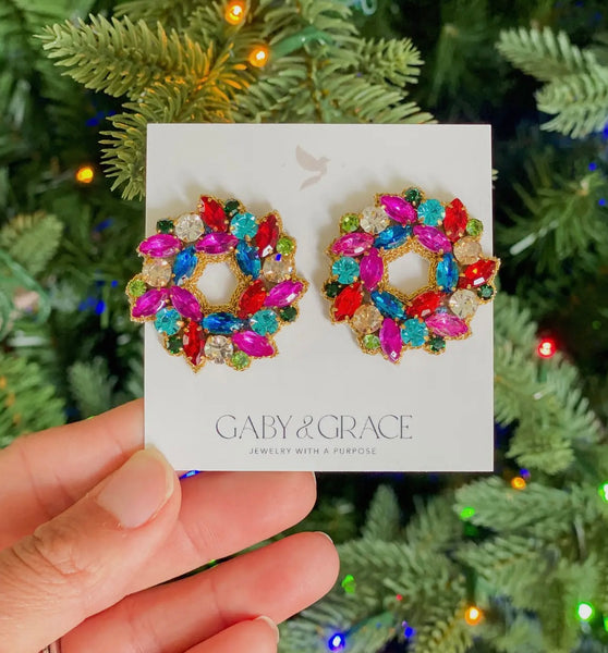 Festive Wreath Earring