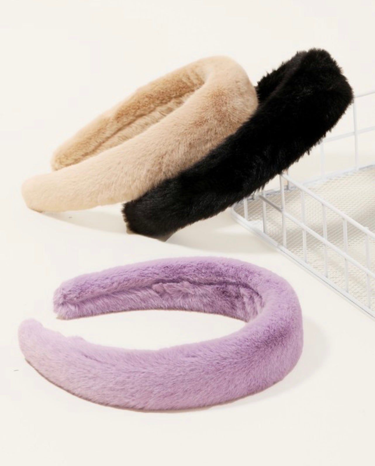 faux fur headband set