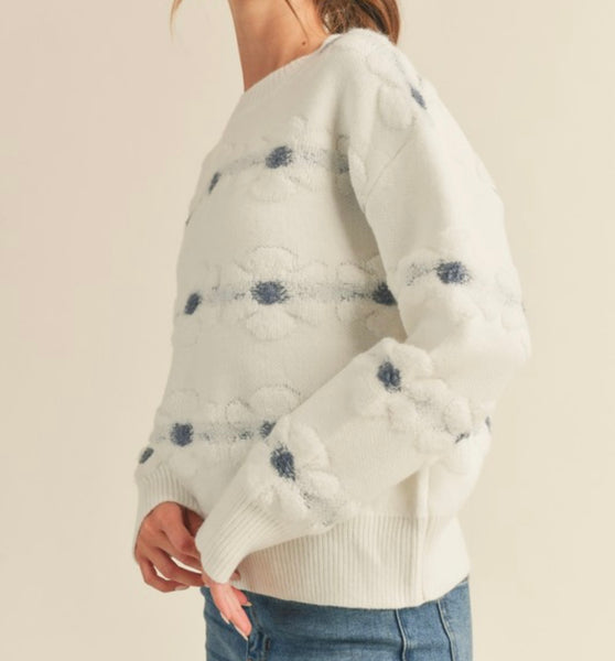 sherpa floral sweater