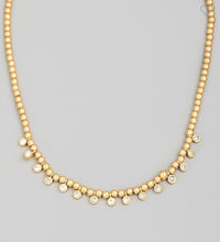 metallic beaded necklace